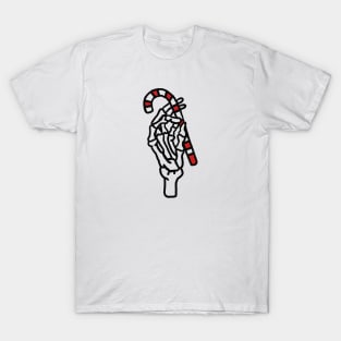 Skeleton Christmas Hand with candy T-Shirt